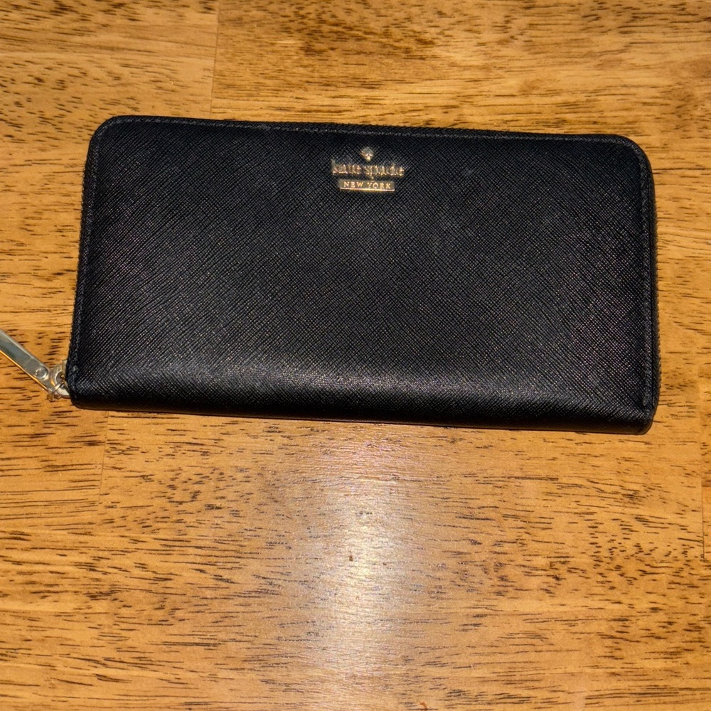 Kate Spade Black Zip Wallet